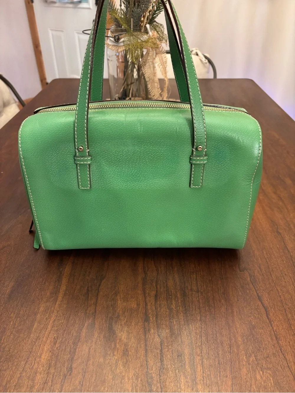 kate spade ♠️ Green Leather Satchel